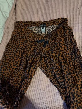 PJ Salvage Brown and Black Leopard-Print Lounge Pants